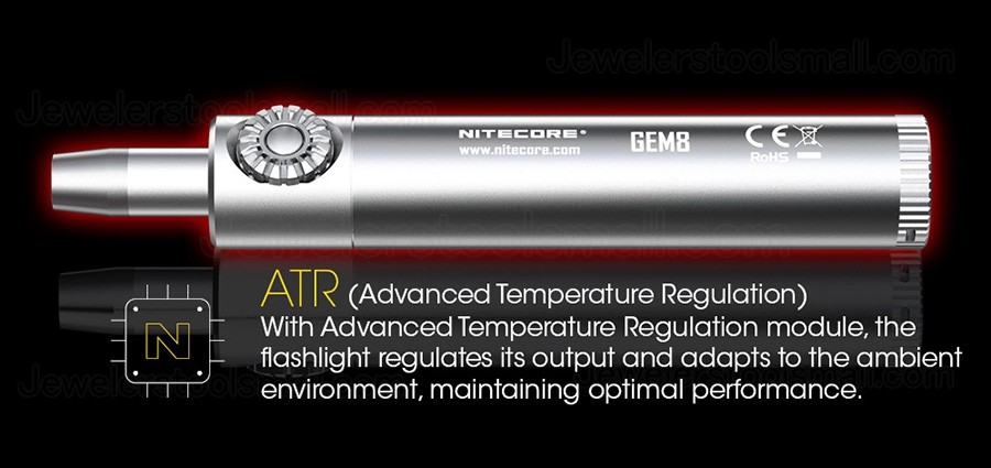 Nitecore GEM8 Professional Gemstone Identification Flashlight with Adjustable Brightness